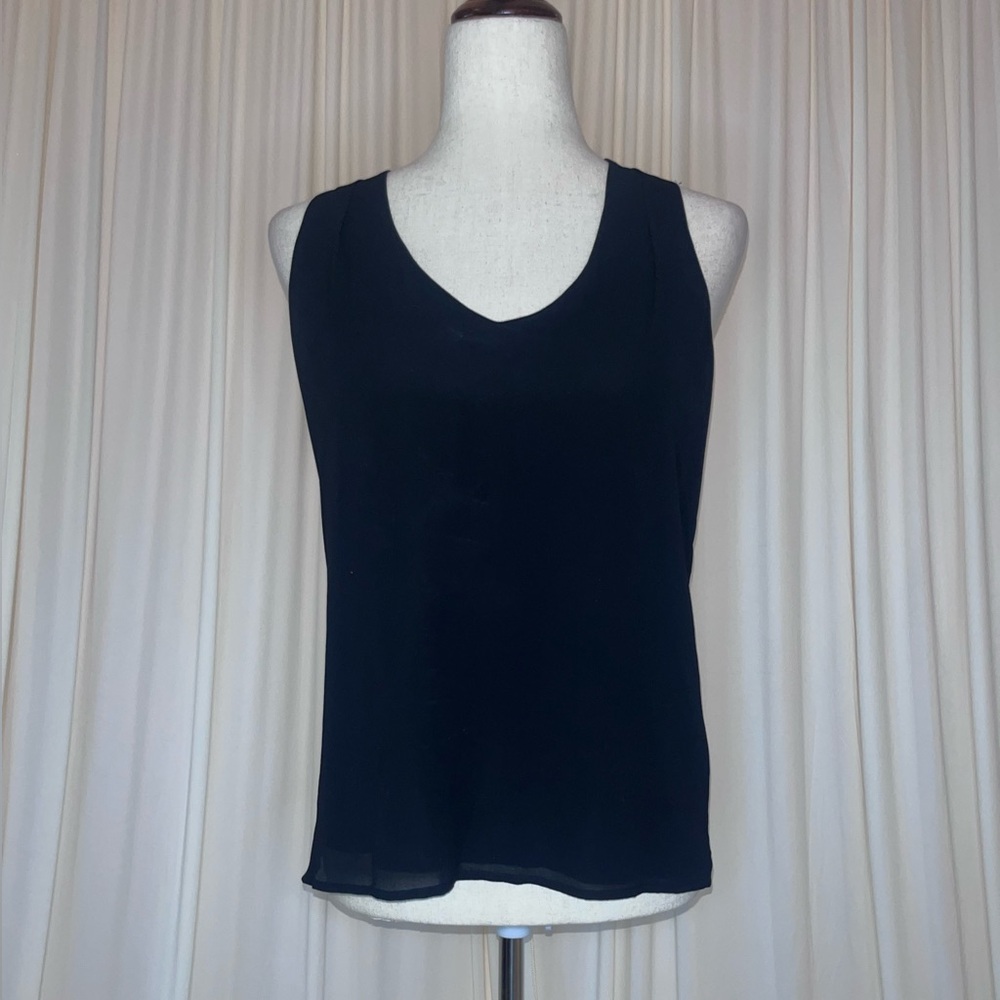 Naked Zebra Racerback Flowy Tank Top with Full Zip Up Back Size S